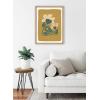 image:imageKate and Laurel Sylvie Happy Flowers Framed Canvas Wall Art by Oris Eddu 18x24 Natural Decorative Boho Floral Art Print for WallNatural