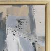 image:imageKate and Laurel Sylvie Harbor Nights Framed Canvas Wall Art by Leah Nadeau 23x33 Gold Decorative Abstract Print for WallGold