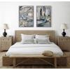 image:imageKate and Laurel Sylvie Harbor Nights Set No 1 and Harbor Nights Set No 2 Framed Canvas Wall Art by Leah Nadeau Set of 2 23x33 Gray Decorative Abstract Art Print for Wall