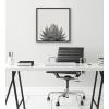 image:imageKate and Laurel Sylvie Haze Aloe Succulent Framed Canvas Wall Art by The Creative Bunch Studio 22x22 Gray Decorative Botanical Art Print for WallGray