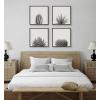 image:imageKate and Laurel Sylvie Haze Cactus Succulent Tall Framed Canvas Wall Art by The Creative Bunch Studio 22x22 White Decorative Botanical Art for WallGray