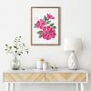 image:imageKate and Laurel Sylvie Hibiscus Bloom Fuchsia Framed Canvas Wall Art by Cat Coquillette 18x24 Natural Colorful Floral Art for WallGold