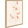 image:imageKate and Laurel Sylvie Hilo Framed Canvas Wall Art by Kasey Free 18x24 Natural Tropical Floral ArtNatural
