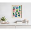image:imageKate and Laurel Sylvie Houseplants Framed Canvas Wall Art by Rachel Lee 18x24 Natural Colorful MidCentury Plant Art for Wall