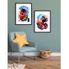 image:imageKate and Laurel Sylvie Intensity No 1 and 2 Framed Canvas Wall Art Set by Erika Wynn 2 Piece Set 18x24 Black