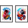 image:imageKate and Laurel Sylvie Intensity No 1 and 2 Framed Canvas Wall Art Set by Erika Wynn 2 Piece Set 18x24 Black