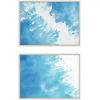 image:imageKate and Laurel Sylvie Into the Blue 1 and 2 Framed Canvas Wall Art Set by Julie Maida 2 Piece Set 18x24 White Coastal Ocean Wall Art Dcor Set