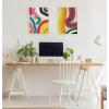 image:imageKate and Laurel Sylvie It Depends on What You See Framed Canvas Wall Art by Amber Vittoria 18x24 Natural Modern Abstract Colorful Geometric Art for Wall DecorWhite
