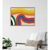 image:imageKate and Laurel Sylvie It Depends on What You See Framed Canvas Wall Art by Amber Vittoria 18x24 Natural Modern Abstract Colorful Geometric Art for Wall DecorNatural