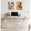 image:imageKate and Laurel Sylvie It Depends on What You See Framed Canvas Wall Art by Amber Vittoria 18x24 Natural Modern Abstract Colorful Geometric Art for Wall DecorNatural