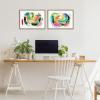 image:imageKate and Laurel Sylvie Joy No 1 and 2 Framed Canvas Wall Art Set by Erika Wynn 2 Piece Set 18x24 NaturalGold