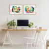 image:imageKate and Laurel Sylvie Joy No 1 and 2 Framed Canvas Wall Art Set by Erika Wynn 2 Piece Set 18x24 NaturalNatural