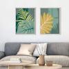 image:imageKate and Laurel Sylvie Jungle Mania Framed Canvas Wall Art by Maja Mitrovic of Makes My Day Happy 2 Piece 18x24 White Chic Tropical Art for Wall