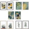 image:imageKate and Laurel Sylvie Jungle Mania Framed Canvas Wall Art by Maja Mitrovic of Makes My Day Happy 2 Piece 18x24 White Chic Tropical Art for Wall