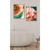 image:imageKate and Laurel Sylvie Light Side Framed Canvas Wall Art by Alicia Bock 18x24 Natural CloseUp Flower Photography Art for Wall