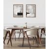 image:imageKate and Laurel Sylvie Line 1 Left and Right Neutral Linen Framed Canvas Wall Art Set by Nikita Jariwala 2 Piece Set 18x24 Black Modern Abstract Monochromatic Geometric Art for WallGold