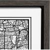 image:imageKate and Laurel Sylvie London Modern Map Framed Canvas Wall Art by Jake Goossen 18x24 Gray Decorative Map of London for Wall