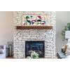 image:imageKate and Laurel Sylvie MCM Pattern 02 Framed Canvas Wall Art by Rachel Lee of My Dream Wall 18x40 Natural Colorful Abstract Shape Pattern Art for Wall