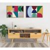 image:imageKate and Laurel Sylvie MCM Pattern 10 and 11 Framed Canvas Wall Art Set by Rachel Lee of My Dream Wall 2 Piece 23x33 Natural Vibrant Colorful Modern Abstract Wall Dcor