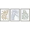 image:imageKate and Laurel Sylvie Matisse Inspired Abstract Botanicals Framed Canvas Wall Art Set by The Creative Bunch Studio 3 Piece 18x24 Natural Colorful Modern Abstract Plant ArtGray