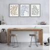 image:imageKate and Laurel Sylvie Matisse Inspired Abstract Botanicals Framed Canvas Wall Art Set by The Creative Bunch Studio 3 Piece 18x24 Natural Colorful Modern Abstract Plant ArtGray