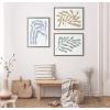 image:imageKate and Laurel Sylvie Matisse Inspired Abstract Botanicals Framed Canvas Wall Art Set by The Creative Bunch Studio 3 Piece 18x24 Natural Colorful Modern Abstract Plant ArtGray