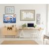 image:imageKate and Laurel Sylvie Meditation 5 Framed Canvas Wall Art by Kelly Knaga 18x24 Gray Decorative Modern Blue Art Print for Wall