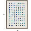 image:imageKate and Laurel Sylvie Meditation 5 Framed Canvas Wall Art by Kelly Knaga 18x24 Gray Decorative Modern Blue Art Print for Wall