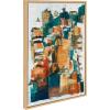 image:imageKate and Laurel Sylvie Meteora Framed Canvas Wall Art by Leah Nadeau 23x33 Natural Decorative Abstract Modern Art for WallNatural