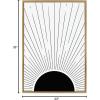 image:imageKate and Laurel Sylvie Mid 3 Framed Canvas Wall Art by Jake Goossen 23x33 Gold Decorative Black and White Modern Abstract for WallGold