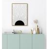 image:imageKate and Laurel Sylvie Mid 3 Framed Canvas Wall Art by Jake Goossen 23x33 Gold Decorative Black and White Modern Abstract for WallGold