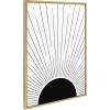 image:imageKate and Laurel Sylvie Mid 3 Framed Canvas Wall Art by Jake Goossen 23x33 Gold Decorative Black and White Modern Abstract for WallGold