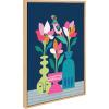 image:imageKate and Laurel Sylvie Mid Century Modern Magnolias Framed Canvas Wall Art by Rachel Lee of My Dream Wall 23x33 Natural Tropical Floral Art for WallNatural