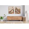 image:imageKate and Laurel Sylvie Mid Century Modern Mountains Framed Canvas Wall Art Set by Rachel Lee of My Dream Wall 2 Piece Set 28x38 Natural Colorful Nature Art Set for Home Wall Decor