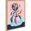 image:imageKate and Laurel Sylvie Mid Century Modern Protea Framed Canvas Wall Art by Rachel Lee of My Dream Wall 18x24 Natural Chic Floral Art Print for WallNatural
