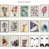 image:imageKate and Laurel Sylvie Mid Century Modern Tulips Framed Canvas Wall Art by Rachel Lee of My Dream Wall 18x24 Natural Chic Floral Art for Wall