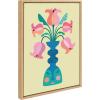 image:imageKate and Laurel Sylvie Mid Century Modern Tulips Framed Canvas Wall Art by Rachel Lee of My Dream Wall 18x24 Natural Chic Floral Art for Wall