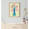 image:imageKate and Laurel Sylvie Mid Century Modern Tulips Framed Canvas Wall Art by Rachel Lee of My Dream Wall 18x24 Natural Chic Floral Art for Wall