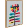 image:imageKate and Laurel Sylvie Mid Century Modern Wildflower Framed Canvas Wall Art by Rachel Lee of My Dream Wall 18x24 Natural Floral Art for Wall
