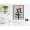 image:imageKate and Laurel Sylvie Mid Century Modern Wildflower Framed Canvas Wall Art by Rachel Lee of My Dream Wall 18x24 Natural Floral Art for Wall