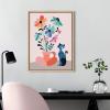 image:imageKate and Laurel Sylvie MidCentury Modern Daisies Framed Canvas Wall Art by Rachel Lee of My Dream Wall 18x24 Natural Decorative Floral Art for Wall