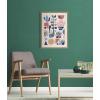 image:imageKate and Laurel Sylvie MidCentury Succulents Framed Canvas Wall Art by Rachel Lee 18x24 Natural Abstract Wall DecorNatural
