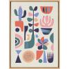 image:imageKate and Laurel Sylvie MidCentury Succulents Framed Canvas Wall Art by Rachel Lee 18x24 Natural Abstract Wall DecorNatural