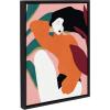 image:imageKate and Laurel Sylvie Midori Framed Canvas Wall Art by Alexander Ginzburg 18x24 Black Chic Glam Wall DecorBlack