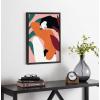 image:imageKate and Laurel Sylvie Midori Framed Canvas Wall Art by Alexander Ginzburg 18x24 Black Chic Glam Wall DecorBlack