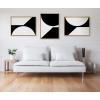 image:imageKate and Laurel Sylvie Minimal Max Mod Set Framed Canvas Wall Art Set by The Creative Bunch Studio 3 Piece 18x24 Natural Black and White Abstract Art Set for WallNatural