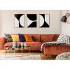 image:imageKate and Laurel Sylvie Minimal Max Mod Set Framed Canvas Wall Art Set by The Creative Bunch Studio 3 Piece 18x24 Natural Black and White Abstract Art Set for WallGold
