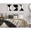 image:imageKate and Laurel Sylvie Minimal Max Mod Set Framed Canvas Wall Art Set by The Creative Bunch Studio 3 Piece 18x24 Natural Black and White Abstract Art Set for WallNatural