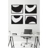 image:imageKate and Laurel Sylvie Minimal Modern Organic Abstraction 1 and 2 Black and White Framed Canvas Wall Art Set by The Creative Bunch Studio 2 piece 18x24 Black Simple Minimalist Art for WallBlack