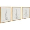 image:imageKate and Laurel Sylvie Minimalist Evergreen Trees Framed Canvas Wall Art Set by The Creative Bunch Studio 3 Piece 18x24 Gold Modern Minimal Tree Line Wall Art SetGold